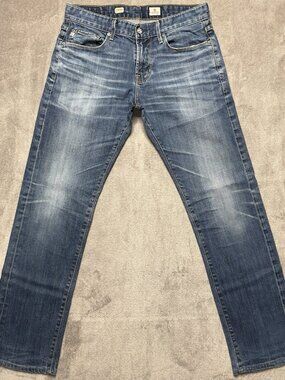 Adriano Goldshmied The Geffen Slouchy Slim Straight Jeans Men 30x31 Medium Wash